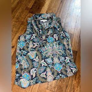 LOFT Blouse Sleeveless Gorgeous Size Small EUC
